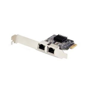 2-Port Gigabit PCIe Network Adapter Card, 10/100/1000Mbps PCI Express NIC, Dual Realtek RTL8111H, Works with Windows and Linux, TAA