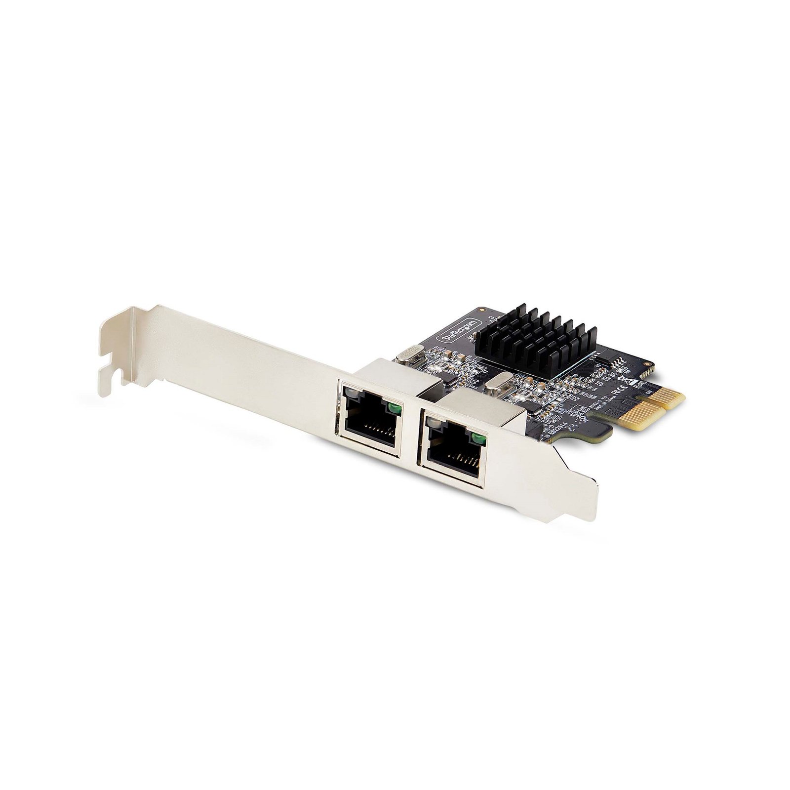 2-Port Gigabit PCIe Network Adapter Card, 10/100/1000Mbps PCI Express NIC, Dual Realtek RTL8111H, Works with Windows and Linux, TAA