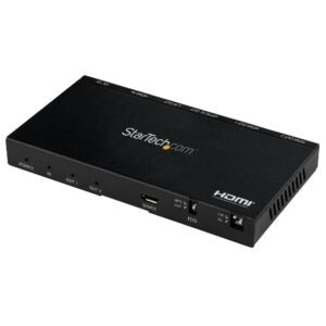 2-Port HDMI Splitter (1x2) - 4K 60Hz UHD HDMI 2.0 Audio Video Splitter w/ Scaler & Audio Extractor (3.5mm/SPDIF) - Dual HDMI Splitter (1-In