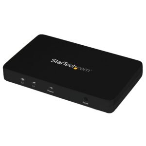 4K HDMI 2-Port Video Splitter – 1x2 HDMI Splitter w/ Solid Aluminum Housing – 4K 30Hz