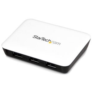 USB 3.0 to Gigabit Ethernet NIC Network Adapter with 3 Port Hub - White