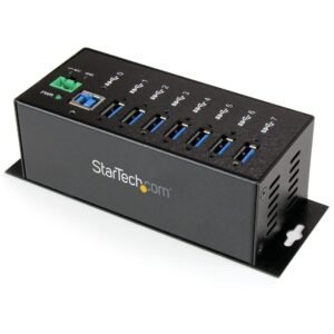 7 Port Metal Industrial SuperSpeed USB 3.0 Hub – Mountable