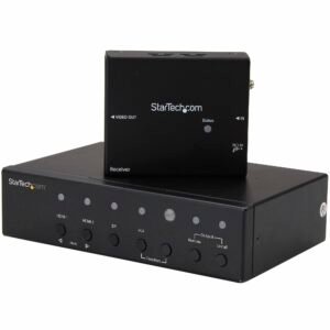 Multi-Input HDBaseT Extender with Built-in Switch - DisplayPort, VGA and HDMI Over CAT5e or CAT6 - Up to 4K - TAA
