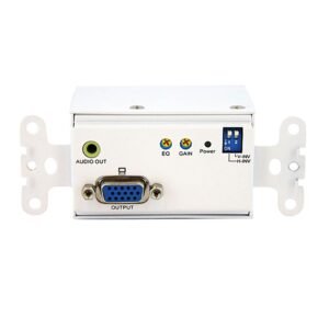 VGA Wall Plate Video Extender Receiver over Cat 5 with Audio