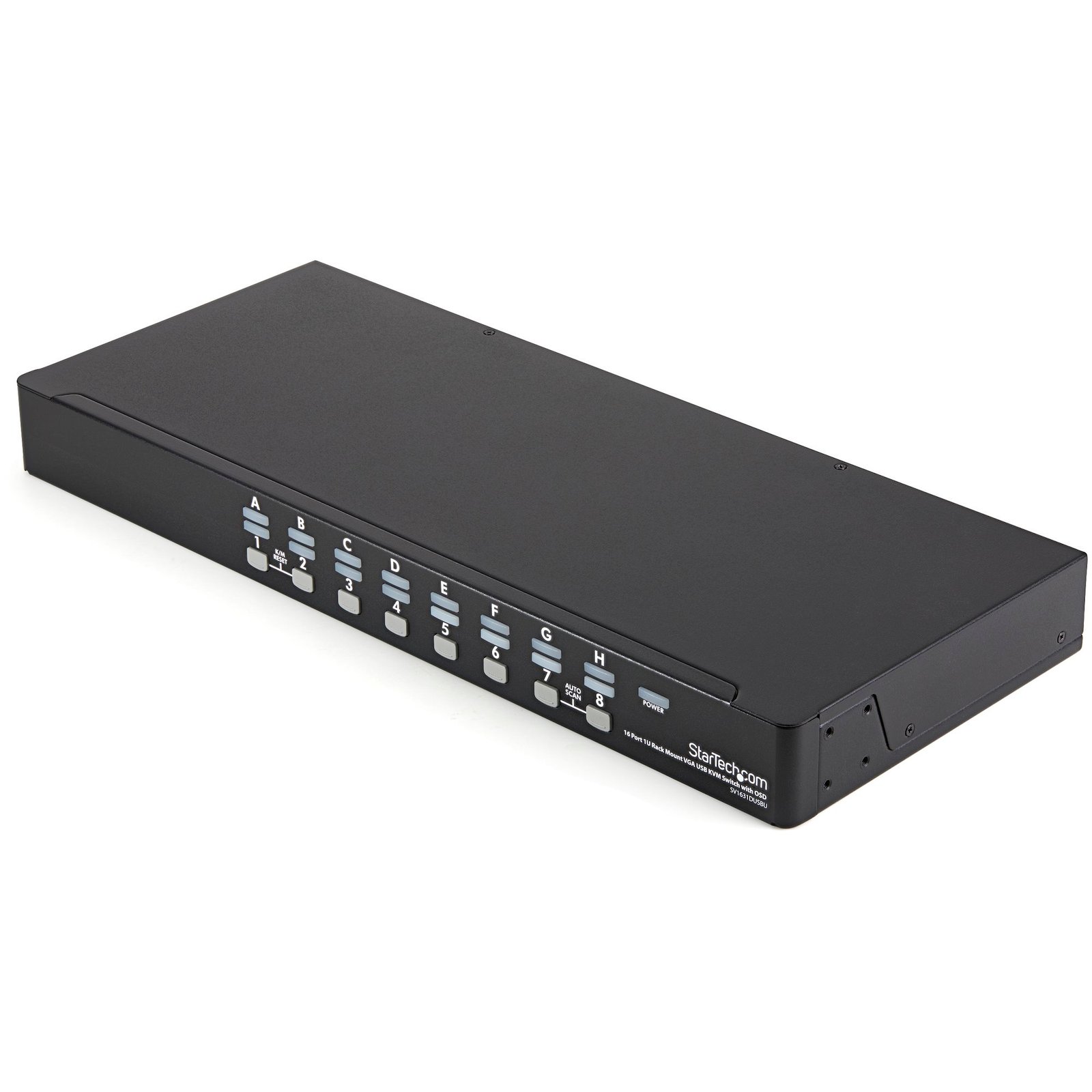 16 Port 1U Rackmount USB KVM Switch Kit with OSD and Cables - TAA