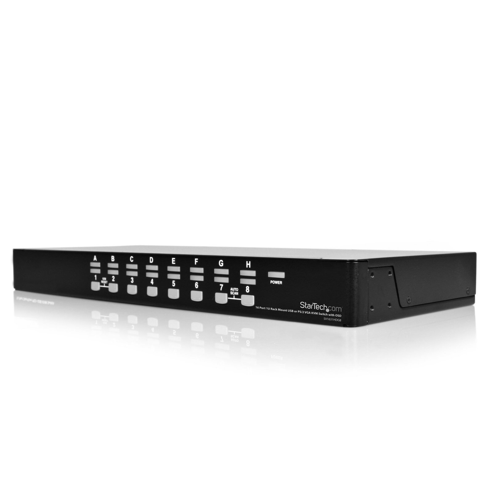 16 Port 1U Rackmount USB PS2 KVM Switch with OSD