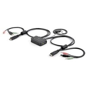 2 Port USB DisplayPort Cable KVM Switch w/ Audio and Remote Switch - USB Powered - REPLACED BY SV211DPUA4K