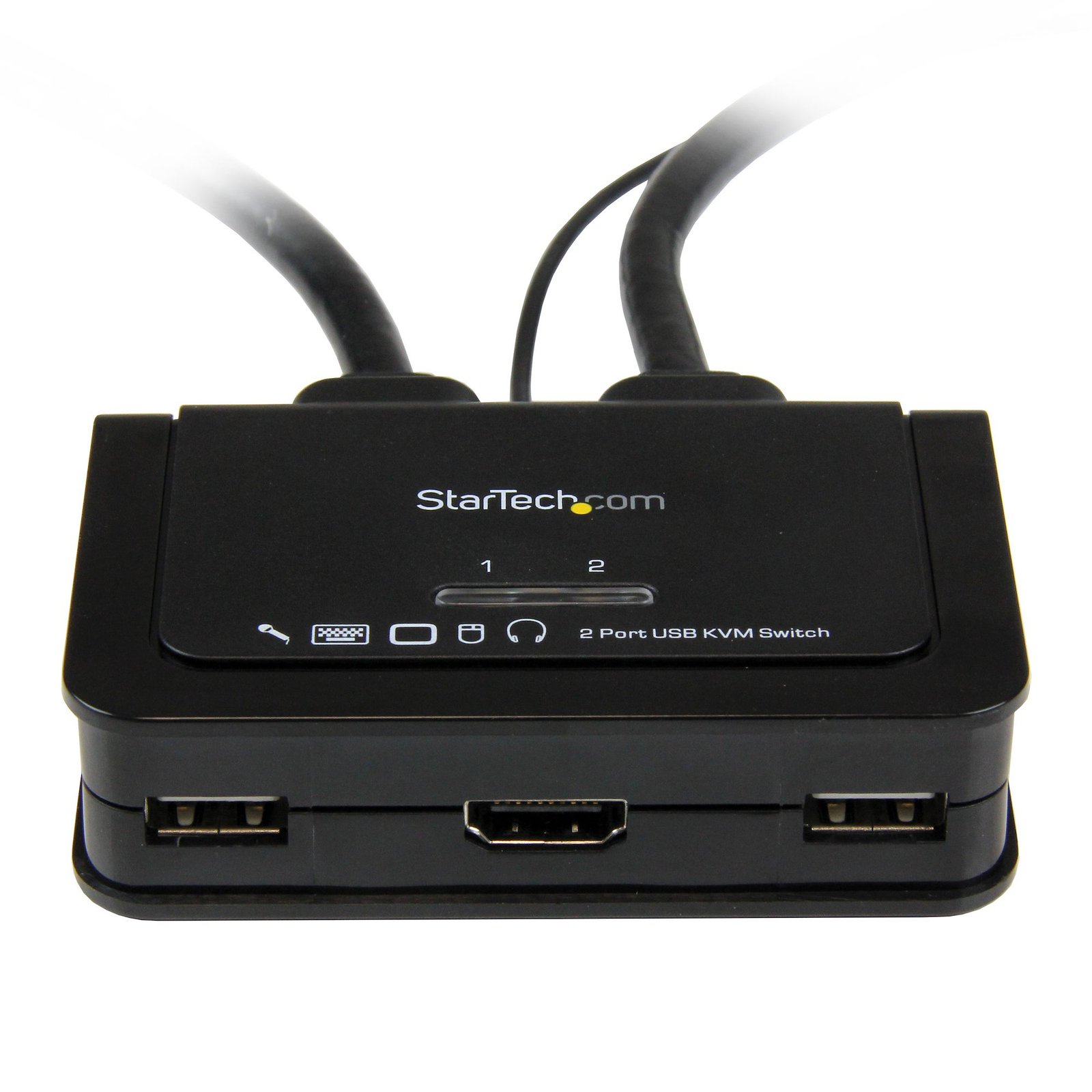 2 Port USB HDMI Cable KVM Switch with Audio and Remote Switch – USB Powered - Image 2