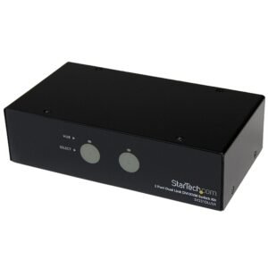 2 Port SuperSpeed USB 3.0 Dual Link DVI KVM Switch with Audio and Cables
