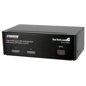 2 Port Professional USB DisplayPort KVM Switch with Hotkey Control