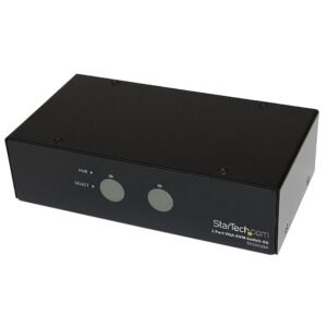 2 Port SuperSpeed USB 3.0 VGA KVM Switch with Audio and Cables