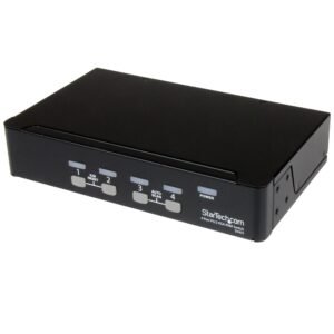 4 Port Black PS/2 KVM Switch