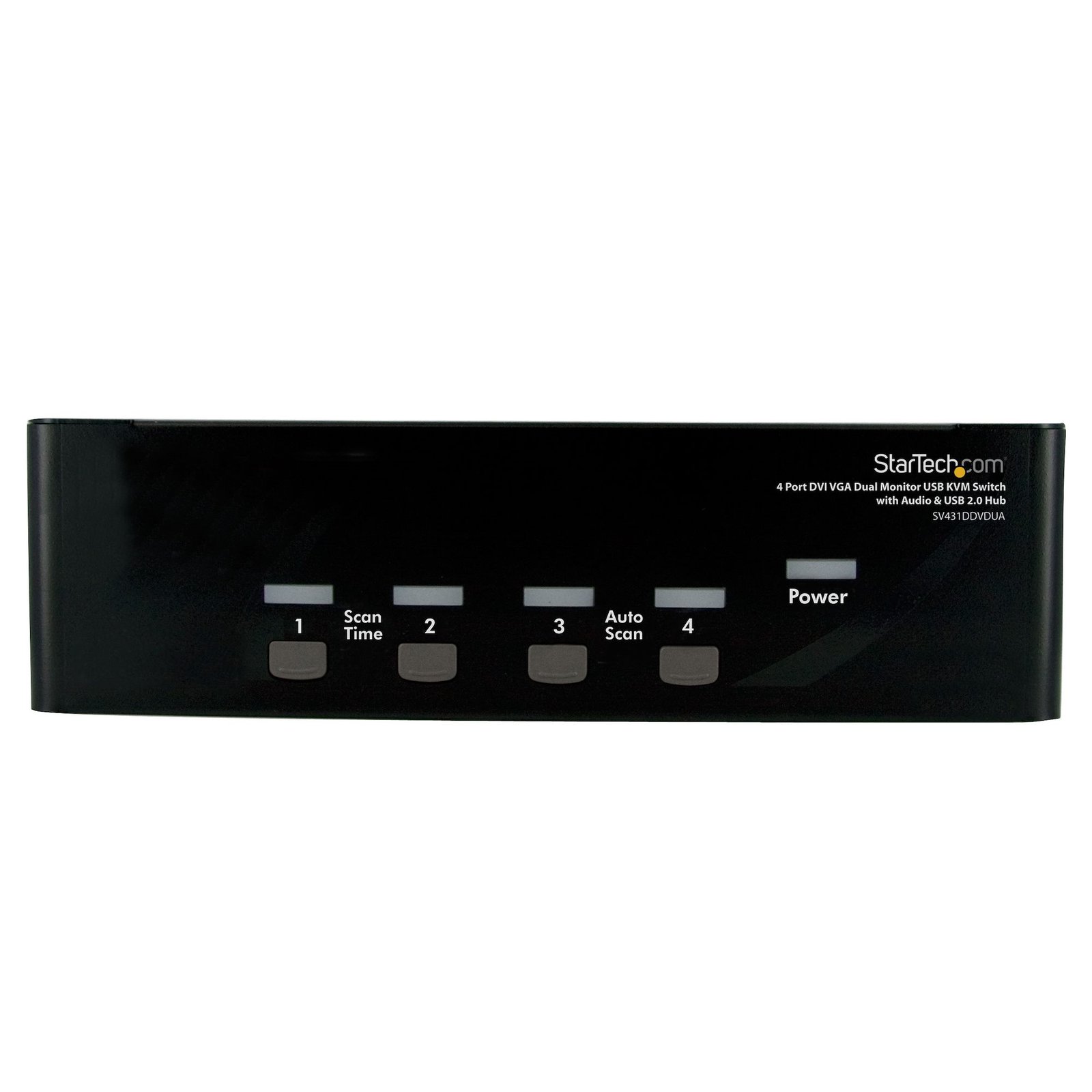 4 Port DVI VGA Dual Monitor KVM Switch USB with Audio & USB 2.0 Hub - TAA