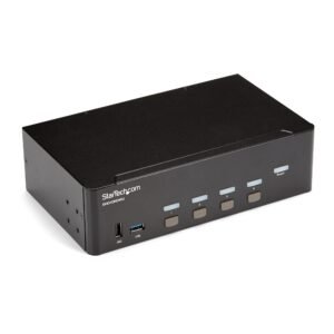 4 Port HDMI KVM Switch - 4K 30Hz - Dual Display - TAA