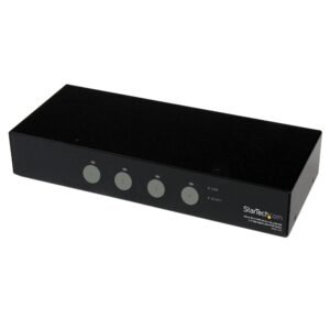 4 Port SuperSpeed USB 3.0 Dual Link DVI KVM Switch with Audio and Cables
