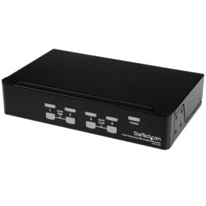 4 Port 1U Rackmount USB PS/2 KVM Switch with OSD - TAA