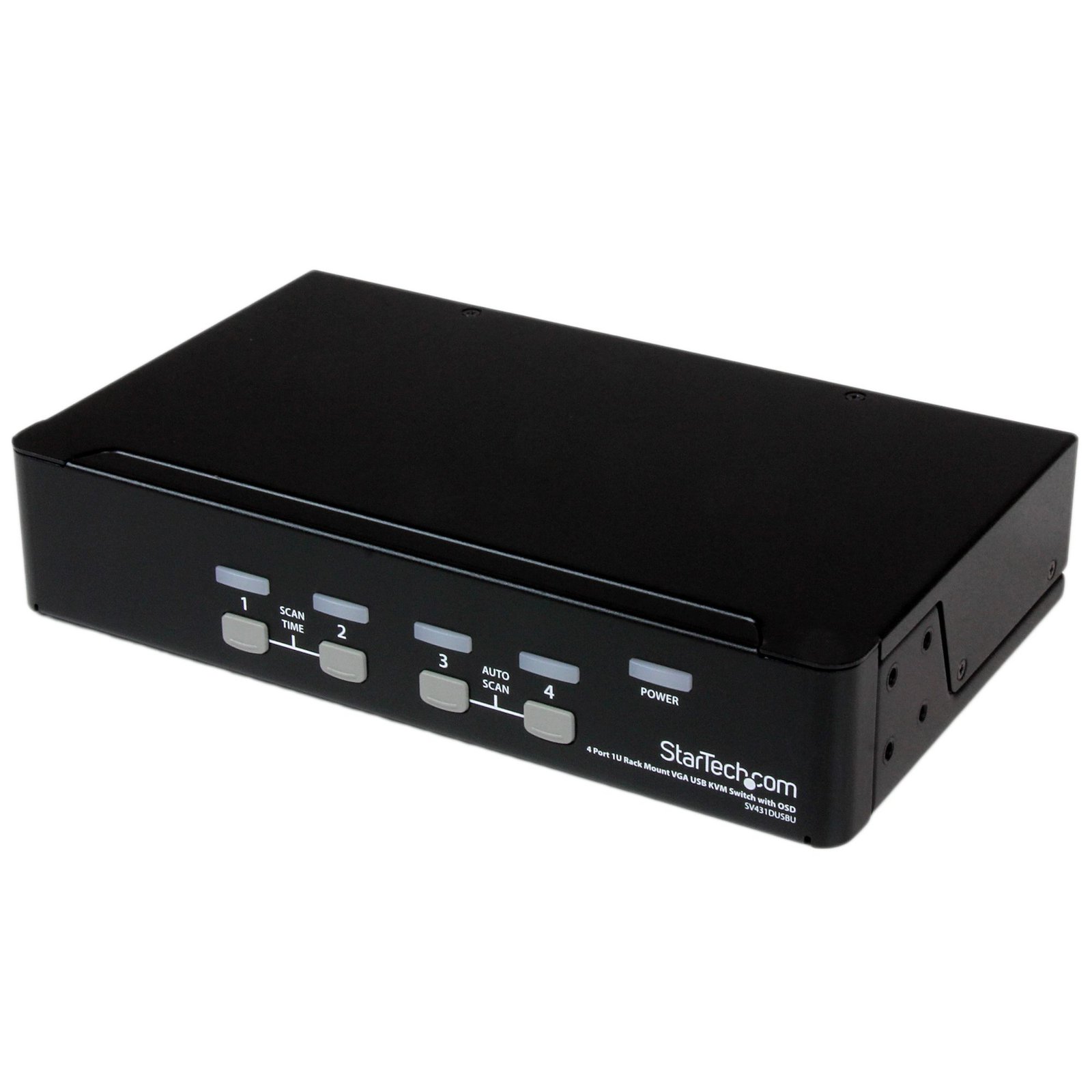 4 Port 1U Rackmount USB KVM Switch with OSD - TAA