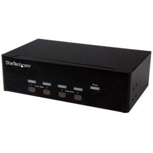 4-port KVM Switch with Dual VGA - USB 2.0 - TAA
