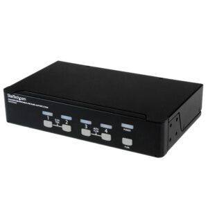 4 Port DVI USB KVM Switch with Audio and USB 2.0 Hub - TAA
