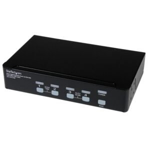 4 Port High Resolution USB DVI Dual Link KVM Switch with Audio - TAA