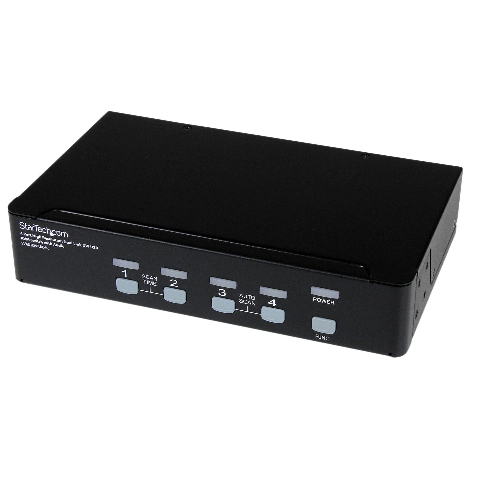 4 Port High Resolution USB DVI Dual Link KVM Switch with Audio - TAA
