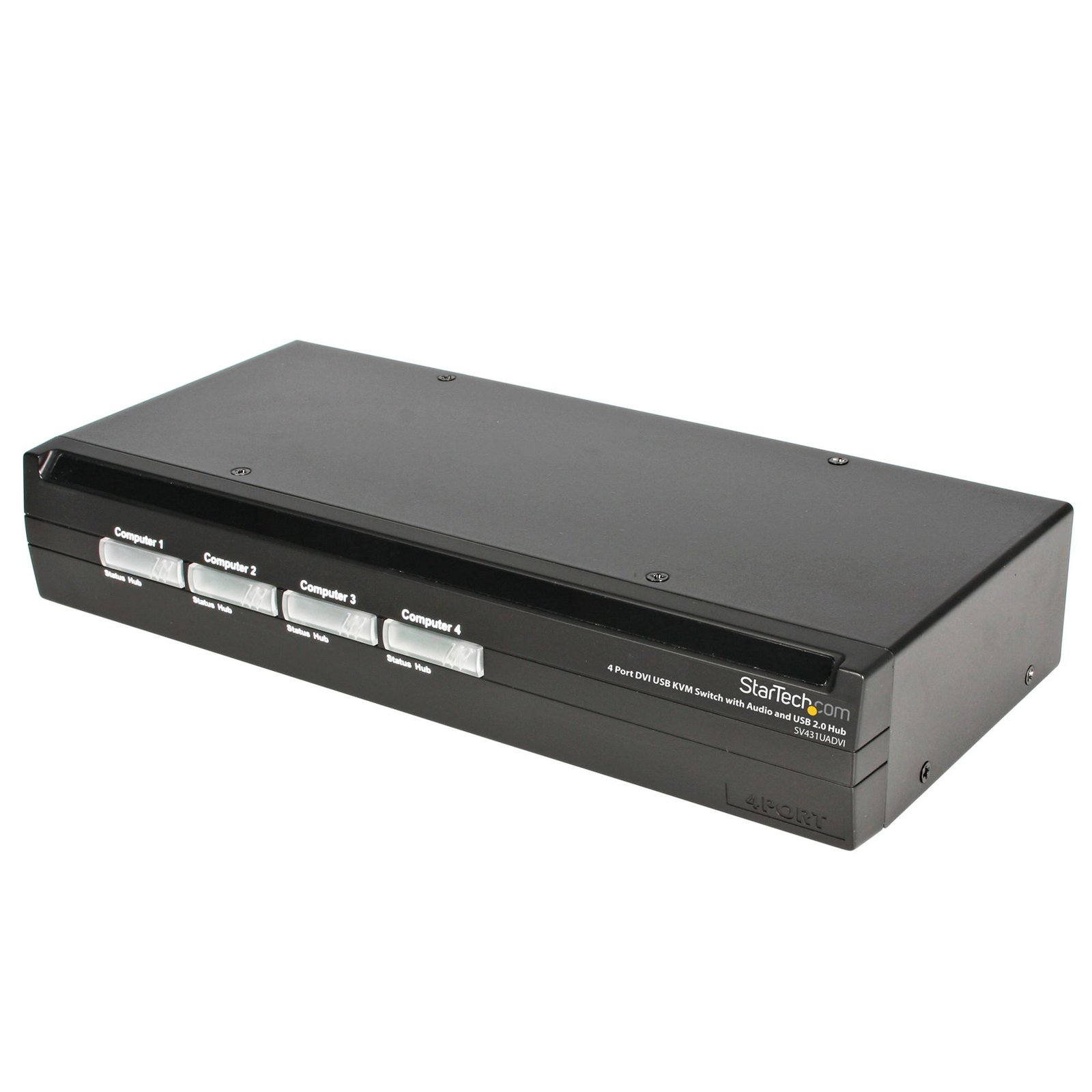 4 Port DVI USB KVM Switch with Audio and USB 2.0 Hub