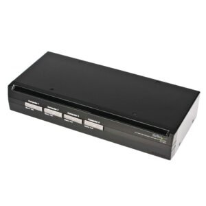 4 Port Steel USB KVM Switch with Audio and USB 2.0 Hub