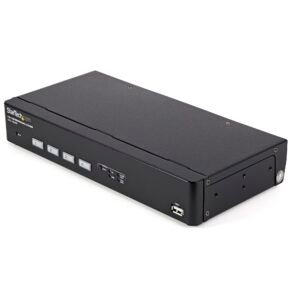 4 Port USB VGA KVM Switch with DDM Fast Switching Technology and Cables - TAA