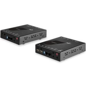 HDMI KVM Extender over IP Network - 4K 30Hz HDMI 2.0 and USB over IP LAN or Cat5e/Cat6 Ethernet Cable (100m/330ft) - Remote KVM