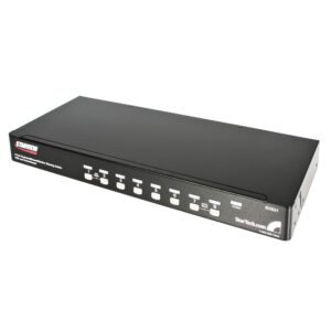 8 Port 1U Black Rackmount PS/2 KVM Switch
