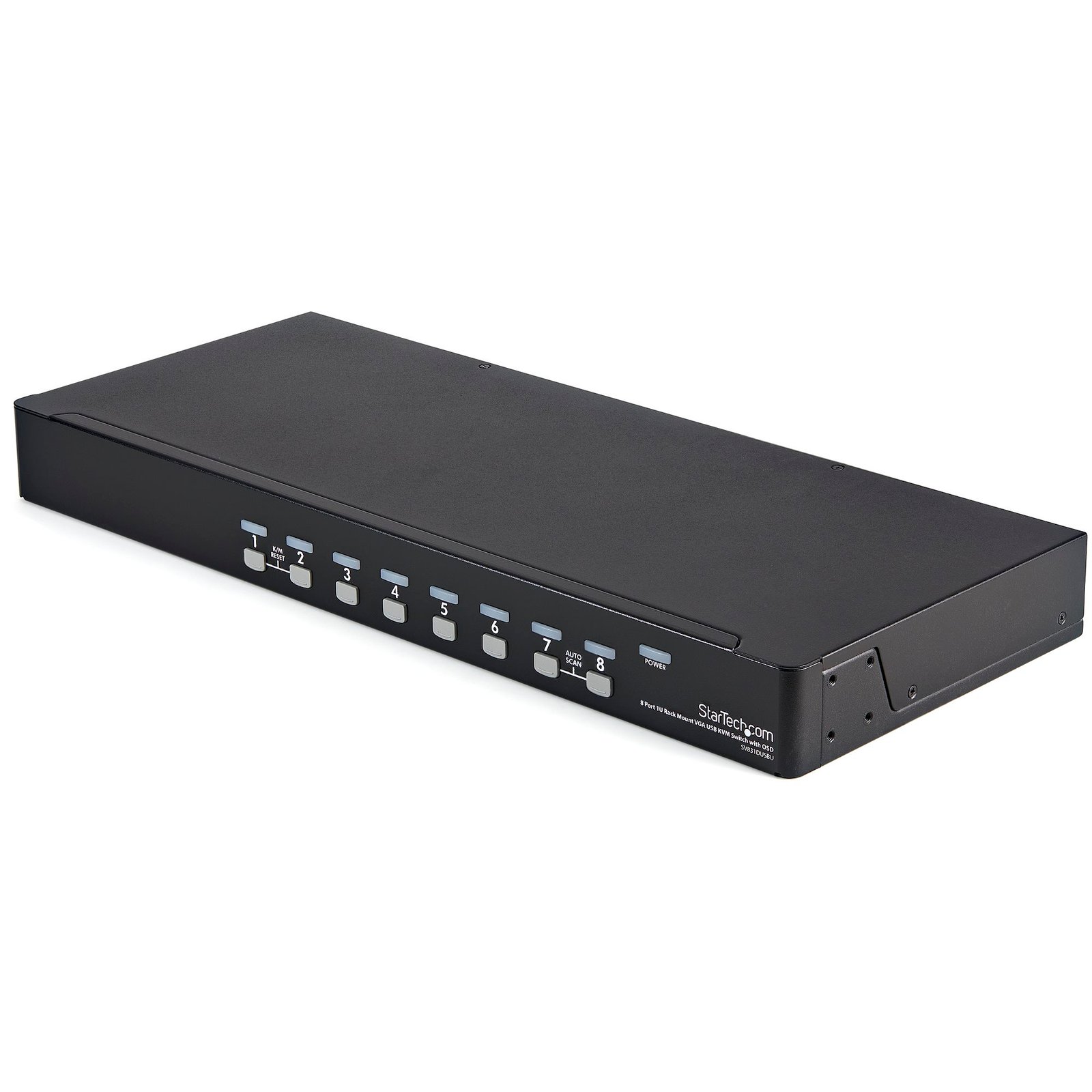 8 Port 1U Rackmount USB KVM Switch Kit with OSD and Cables - TAA