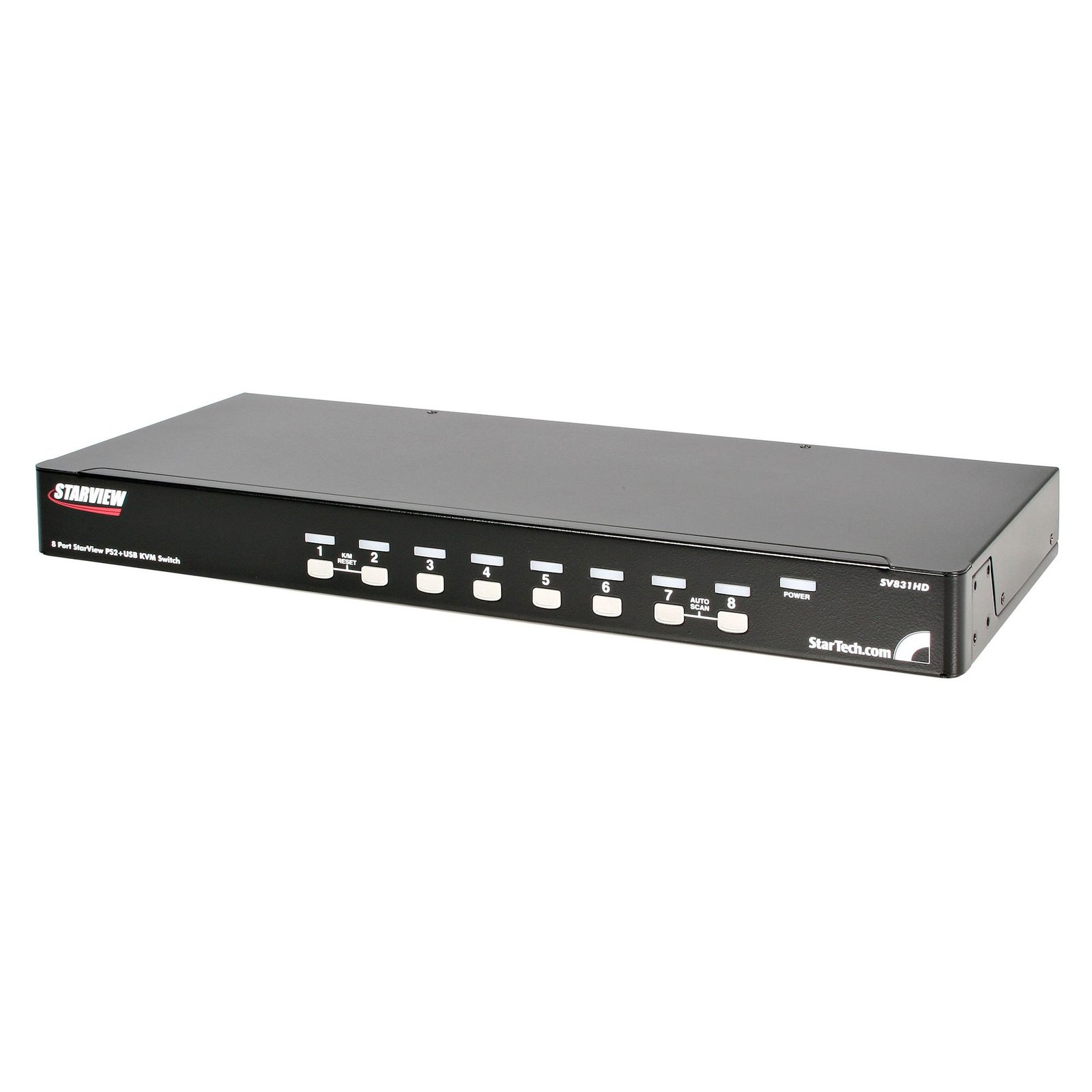 8 Port 1U Rackmount USB PS2 KVM Switch with OSD