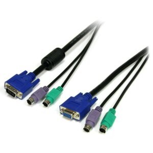 10 ft 3-in-1 Universal PS/2 KVM Cable