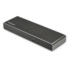 Thunderbolt 3 Dock - Dual 4K 60Hz Monitor TB3 Laptop Docking Station with DisplayPort, HDMI & 1080p VGA - 85W Power Delivery & Charging