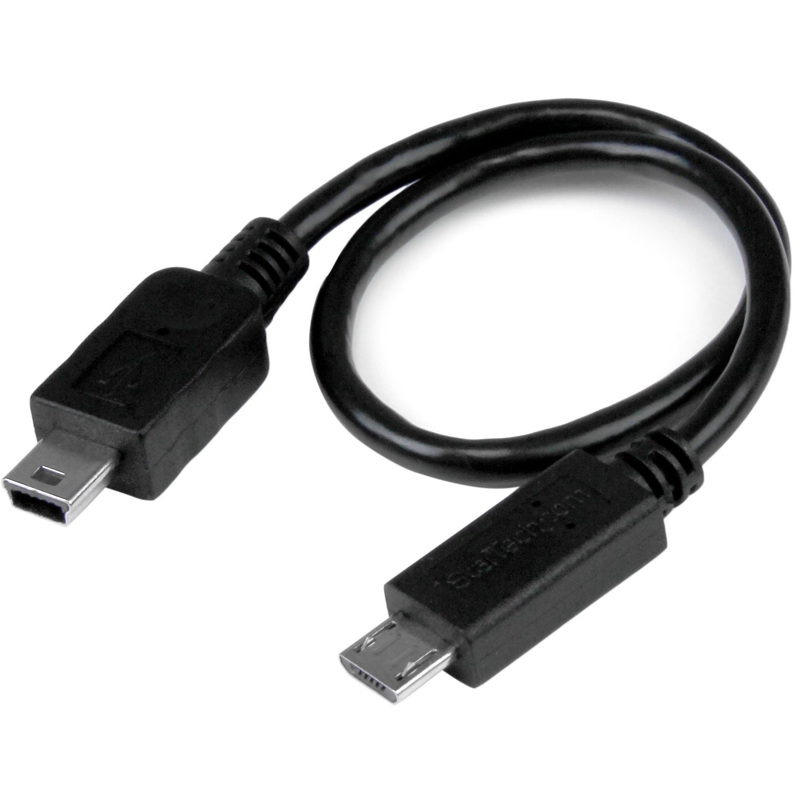 USB OTG Cable - Micro USB to Mini USB - M/M - 8 in.