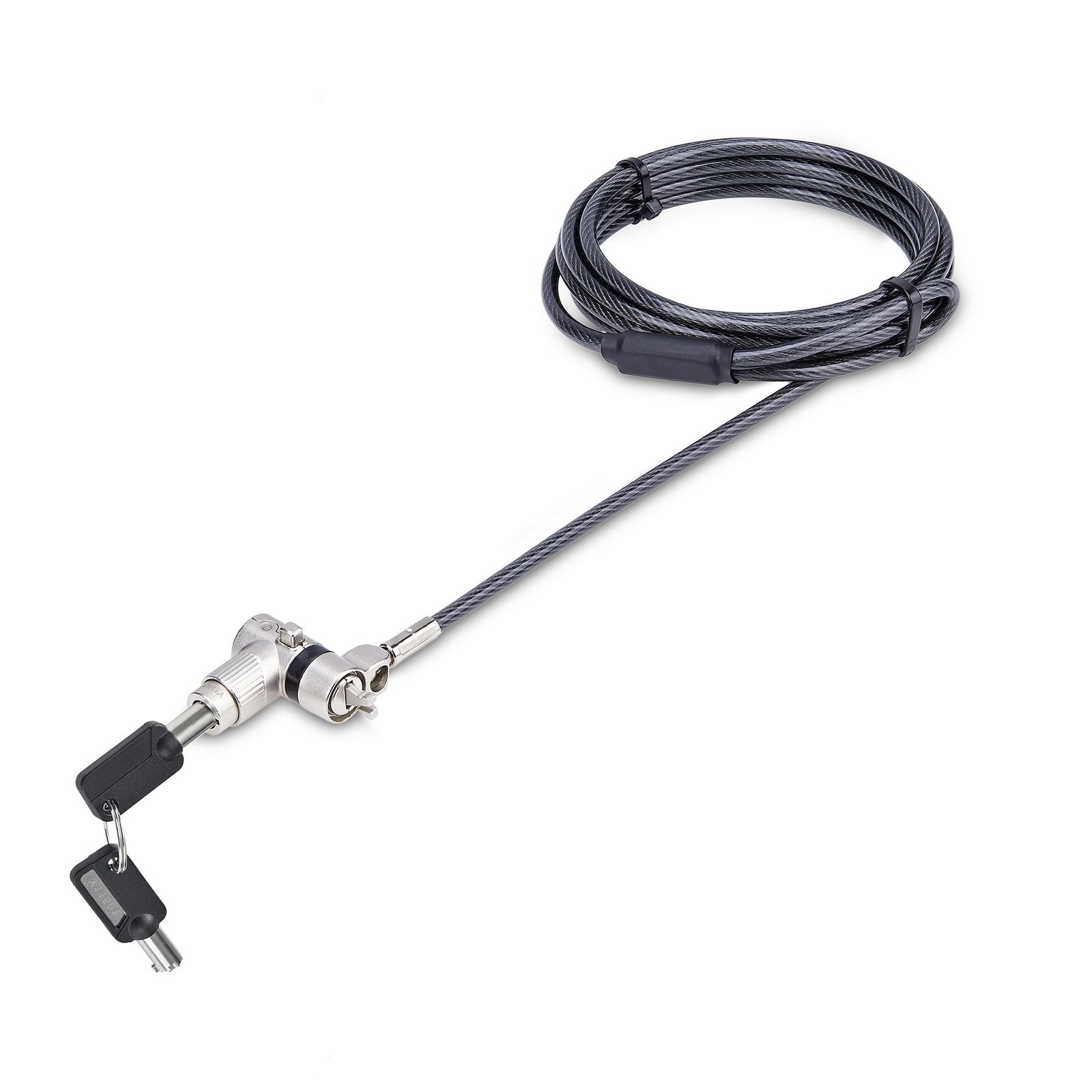 25-Pack Universal Laptop Lock 6.6ft (2m), Keyed Alike Locking Cable, Security Cable, Compatible w/Noble Wedge®/Nano/K-Slot, Anti-Theft