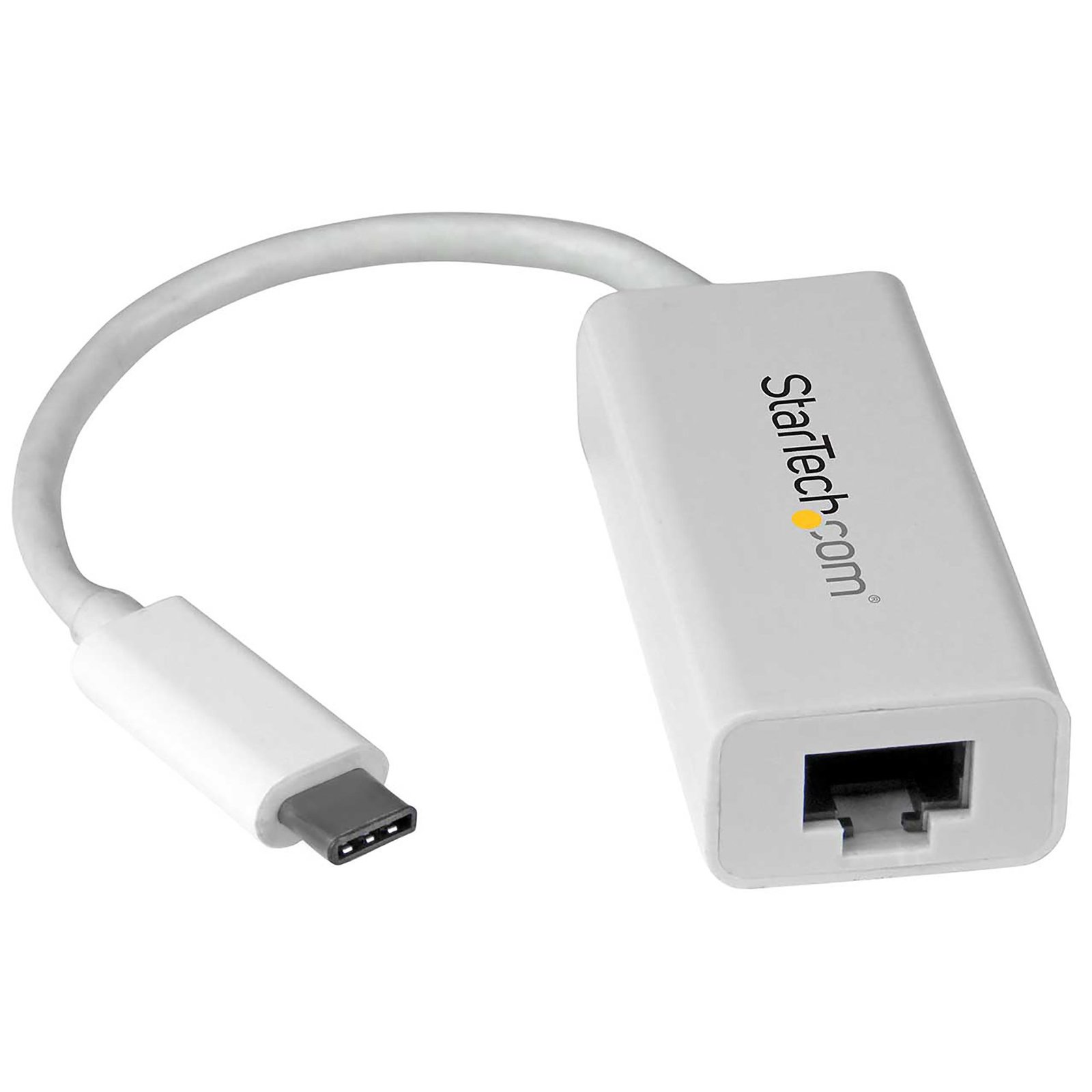 USB-C to Gigabit Ethernet Adapter, White, Thunderbolt 3 Compatible, Windows & Mac, RJ45 LAN Network Converter