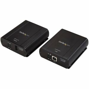 1-Port USB 2.0 Ethernet Extender - Up to 330ft(100m) Extension Over Cat5/Cat6 -Industrial USB Over UTP Repeater