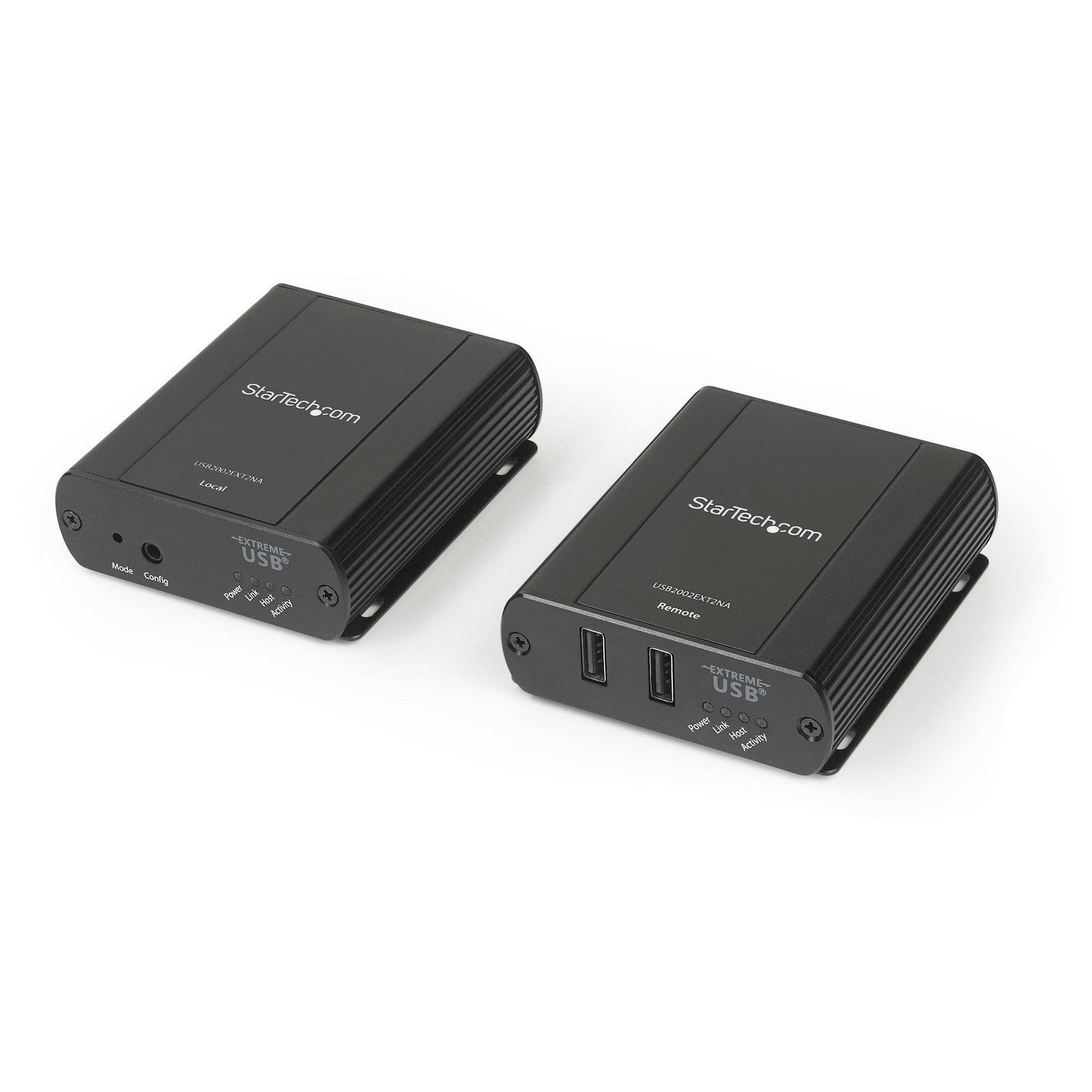 2 Port USB 2.0 Extender Hub over Cat5e/Cat6 Cable (RJ45) - 330ft/100m Industrial Metal USB Extender Adapter Kit w/ ESD Protection