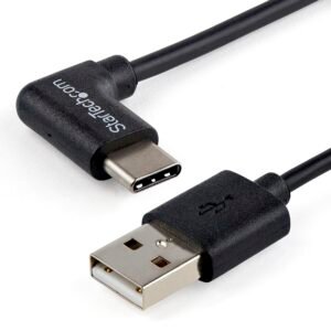 3ft (1m) USB-A to USB-C Charging Cable, Right-Angled, Charge & Sync, 3A, USB 2.0 - USB Charging Cord