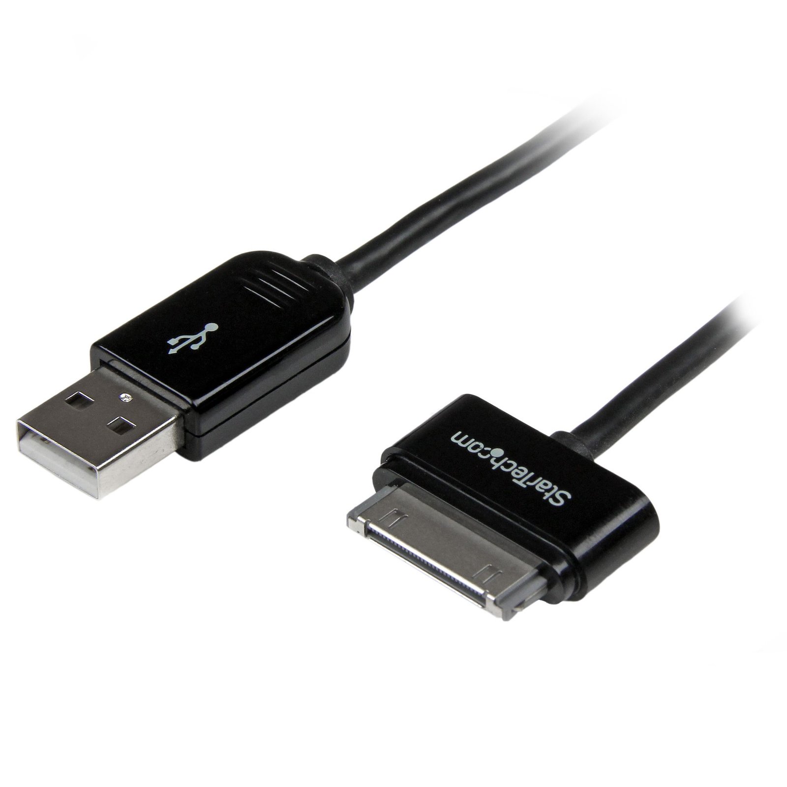 1m (3 ft) Black Apple 30-pin Dock Connector to USB Cable for iPhone / iPod / iPad with Stepped Connector