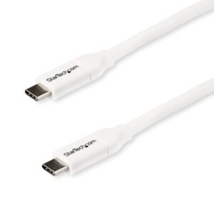 6.6ft (2m) USB-C Fast Charging Cable, Charge & Sync, 100W (5A) PD, USB 2.0, USB-IF Certified - White USB C Charging Cord
