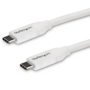 13ft (4m) USB-C Fast Charging Cable, Charge & Sync, 100W (5A) PD, USB 2.0, USB-IF Certified - White USB C Charging Cord