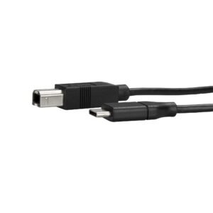 1.6ft (50cm) USB-B to USB-C Cable, Data Cord, USB 2.0, USB-C Data Transfer Cable