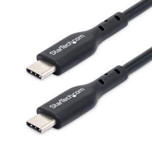 10ft (3m) USB-C Charging Cable, Charge & Sync, 60W (3A) PD, USB 2.0 Laptop Charger Cable, TPE Jacket - Black USB C Charging Cord