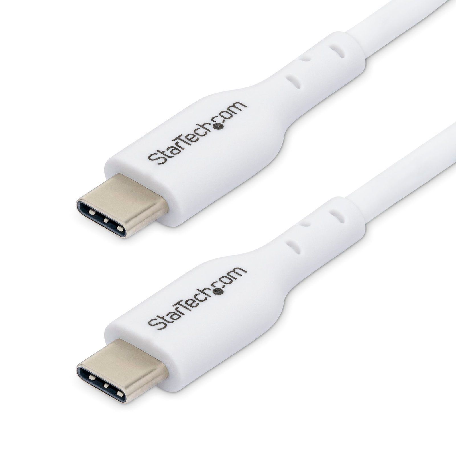 10ft (3m) White USB-C Charging Cable, USB C Cable, USB 2.0 Type-C Laptop Charger Cord, 60W 3A Power Delivery, TPE Jacket, USB-C Data