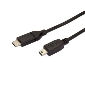 6.6ft (2m) USB-C to Mini-USB Cable, Data Cord, USB 2.0, USB-C Data Transfer Cable