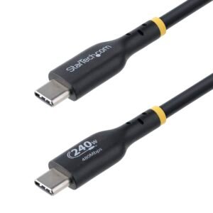 10ft (3m) USB-C Charging Cable, Charge & Sync, 240W (5A) PD EPR, USB 2.0 Laptop Charger Cable, USB-IF Certified , TPE Jacket - USB C