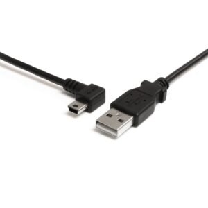 3 ft Mini USB Cable - A to Left Angle Mini B
