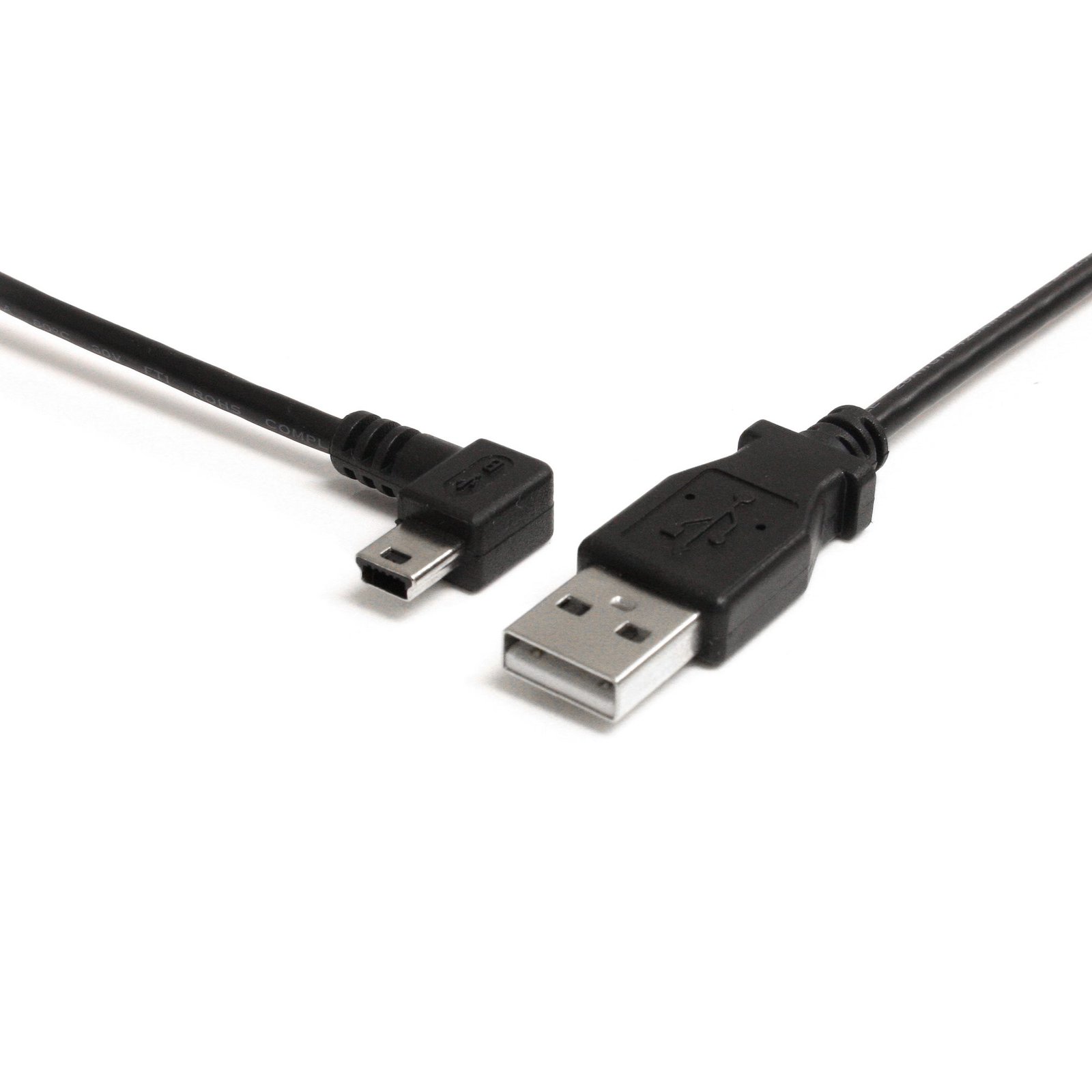 3 ft Mini USB Cable - A to Left Angle Mini B